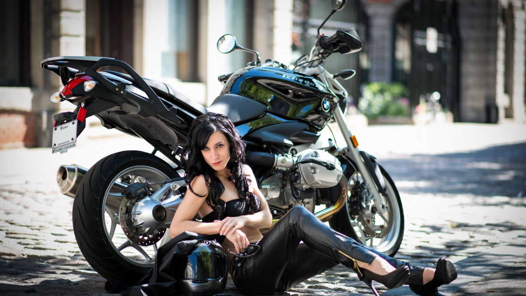 European women on bikes in Nanded