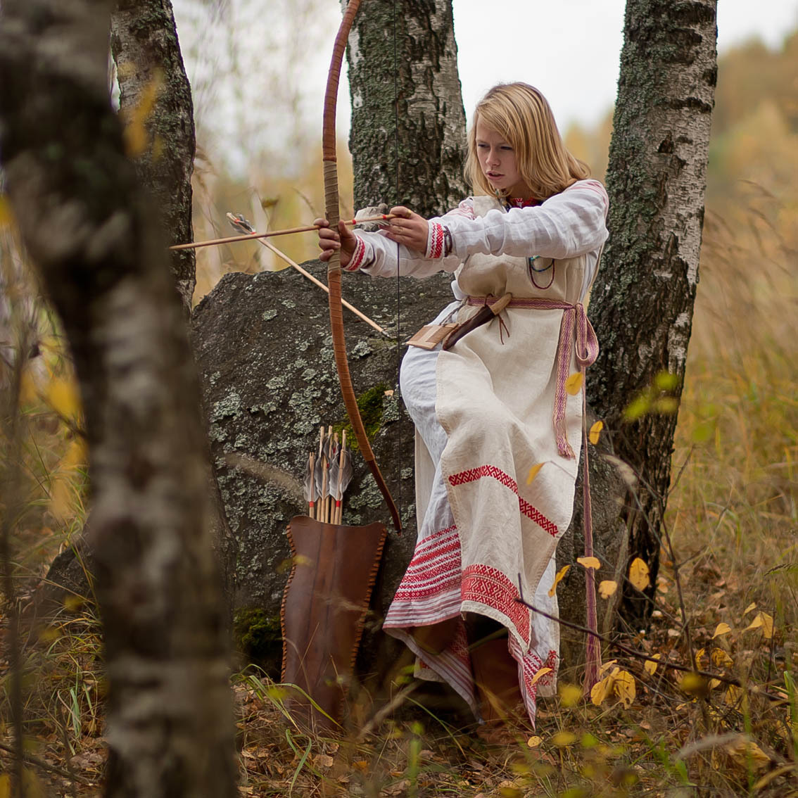 Sexy photo Girls in Slavic costumes in Nanded